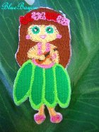 画像: ＳＡＬＥ！ハワイアン　アイロン　アップリケ　ワッペン　刺繍　フラガール　メール便ＯＫ　ロコたんピンク